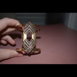 Gold cuff bracelet